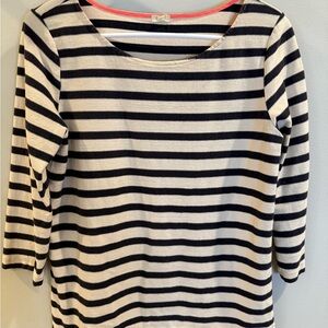 J Crew Striped Navy and White Women's Top